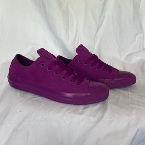 Purple Suede Converse Low Tops